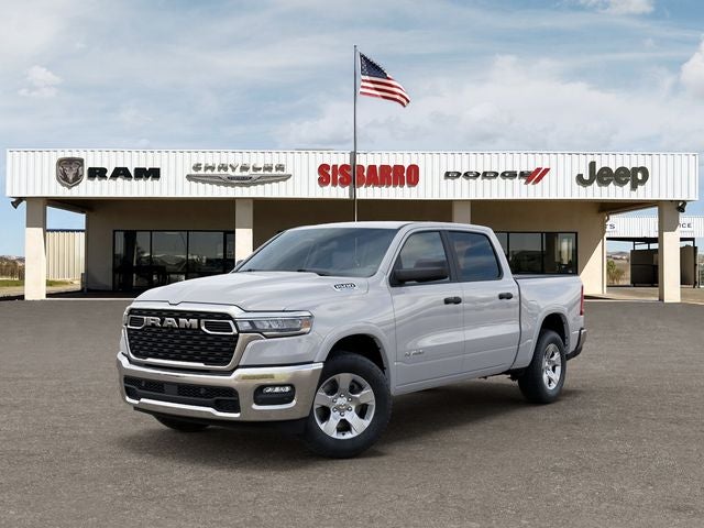 2026 RAM Ram 1500 RAM 1500 BIG HORN CREW CAB 4X2 5'7' BOX in Bright White Clear-Coat Exterior Paint — front three-quarter view