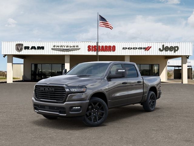 2026 RAM Ram 1500 RAM 1500 LARAMIE CREW CAB 4X4 5'7' BOX in Granite Crystal Metallic Clear-Coat Exterior Paint — front three-quarter view
