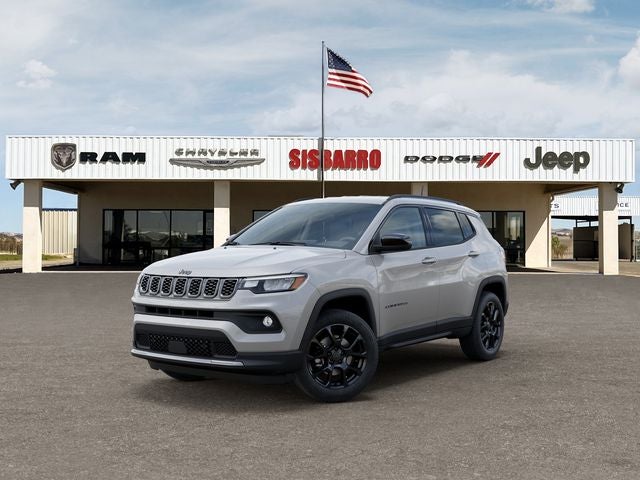 2026 Jeep Compass COMPASS LATITUDE ALTITUDE 4X4 in Silver Zynith Metallic Clear-Coat Exterior Paint — front three-quarter view