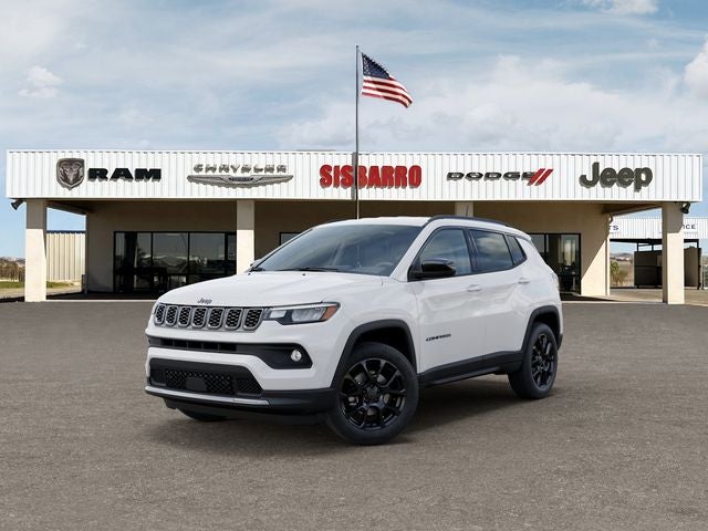 2026 Jeep Compass COMPASS LATITUDE ALTITUDE 4X4 in Bright White Clear-Coat Exterior Paint — front three-quarter view