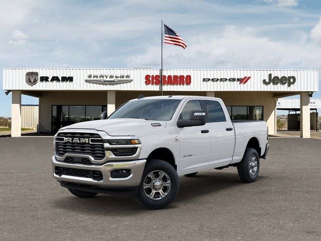2026 RAM Ram 2500 RAM 2500 BIG HORN CREW CAB 4X4 6'4' BOX in Bright White Clear-Coat Exterior Paint — front three-quarter view