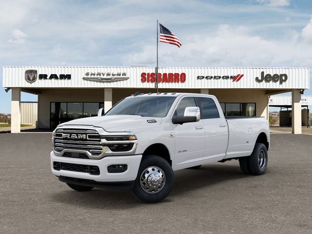 2026 RAM Ram 3500 RAM 3500 LARAMIE CREW CAB 4X4 8' BOX in Bright White Clear-Coat Exterior Paint — front three-quarter view