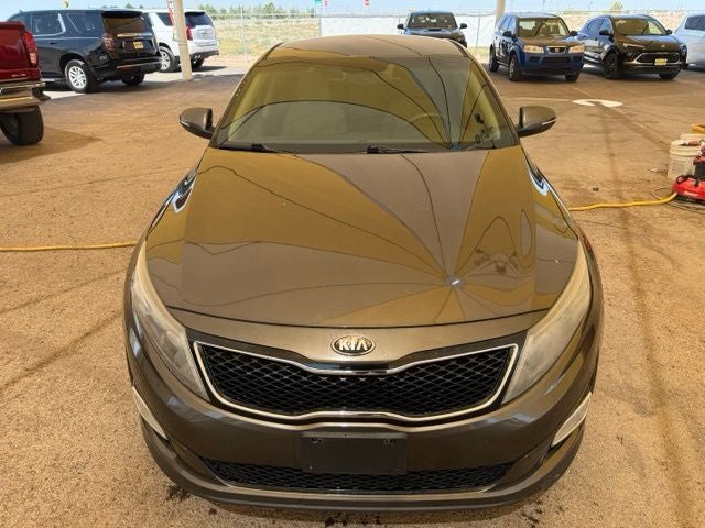 2015 Kia Optima LX in Metal Bronze — front three-quarter view